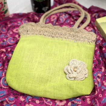 Pannchi Jute Small Bag - Green